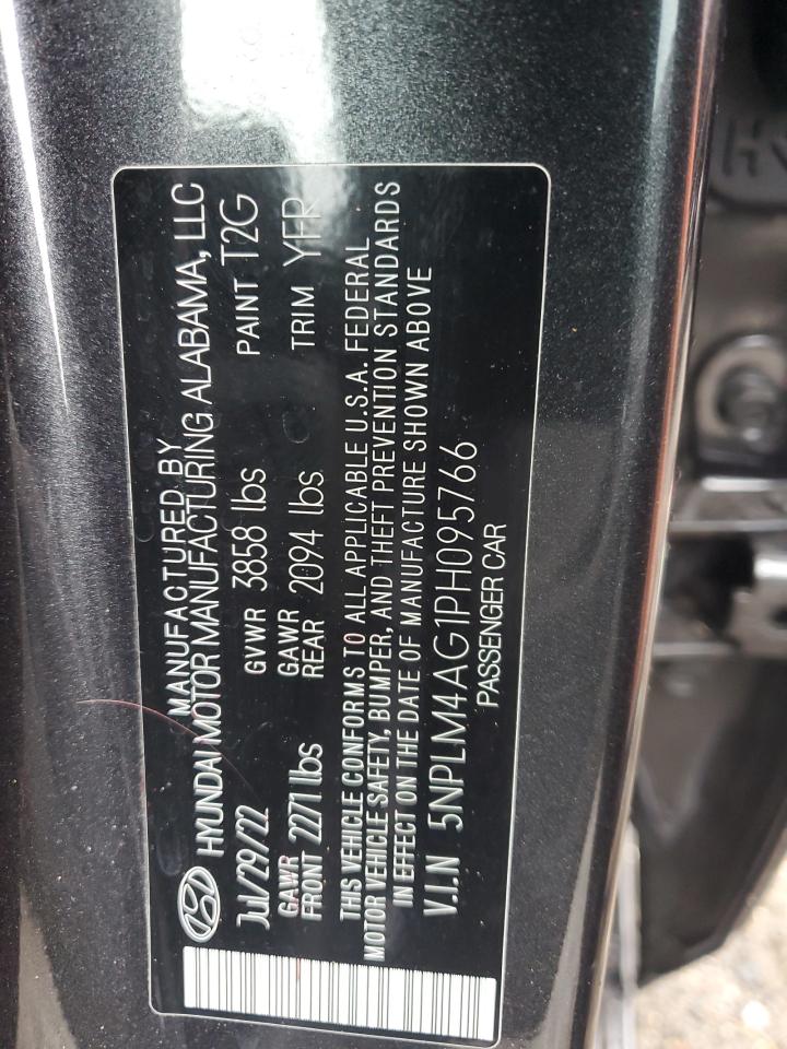 2023 Hyundai Elantra VIN 5NPLM4AG1PH095766 Copart auction photo, front end / rear end damage thumbnail 12