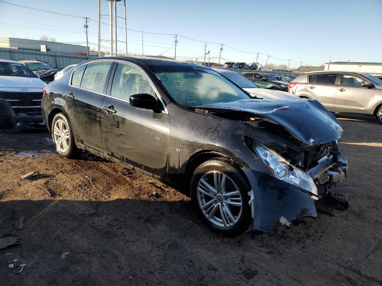 2015 Infiniti Q40 VIN JN1CV6AR2FM524088 Copart auction photo, front end damage thumbnail 4