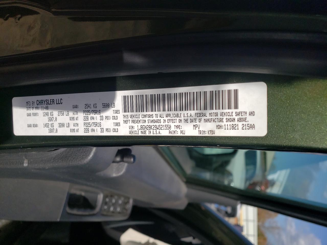 2009 Jeep Liberty (North America) VIN 1J8GN28K29W521550 Copart auction photo, all over / undercarriage damage thumbnail 15
