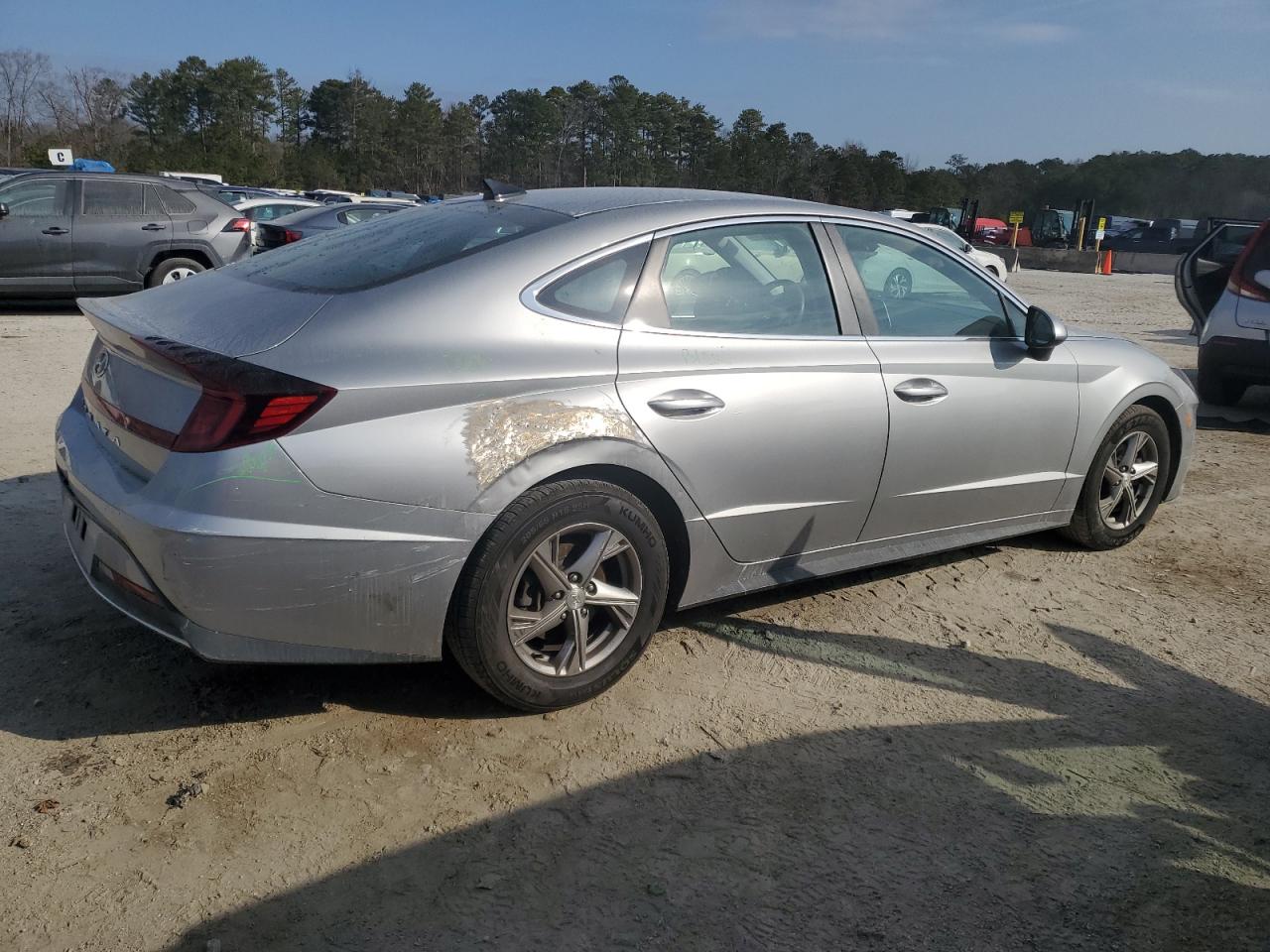 2020 Hyundai Sonata VIN 5NPEG4JA3LH003160 Copart auction photo, rear end / frame damage damage thumbnail 3