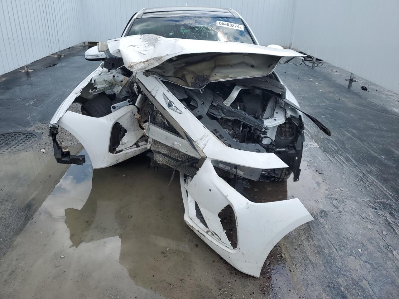 2019 Genesis G70 VIN KMTG34LE7KU012339 Copart auction photo, front end damage thumbnail 5