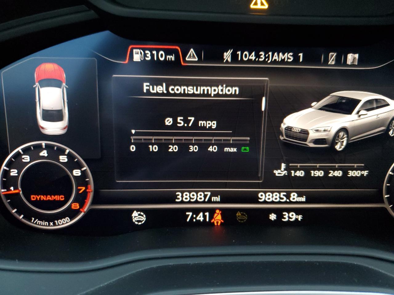 2018 Audi A5 VIN WAU8NAF58JA005369 Copart auction photo, rear end damage thumbnail 9