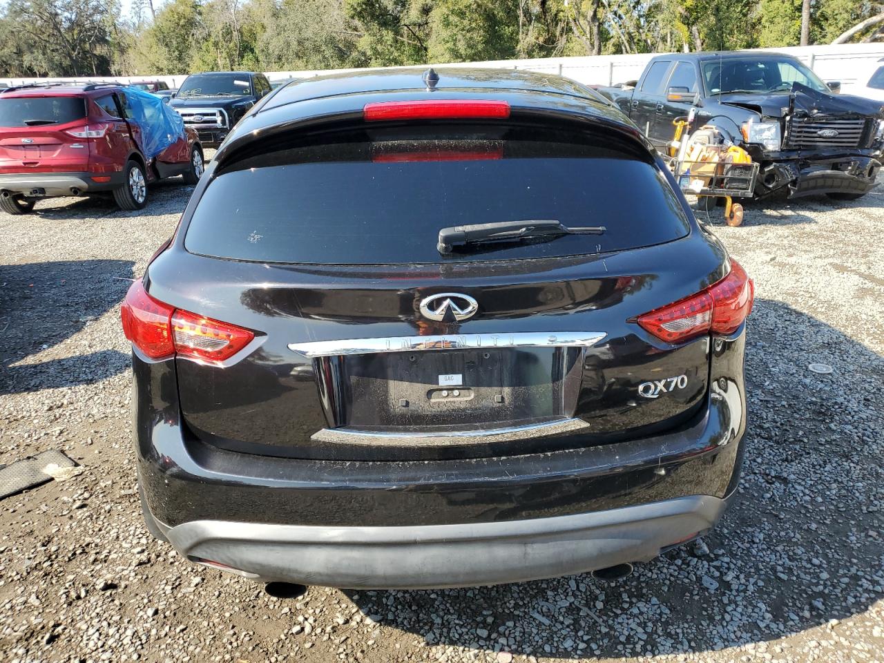 2014 Infiniti QX70 VIN JN8CS1MU7EM451554 Copart auction photo, front end damage thumbnail 6