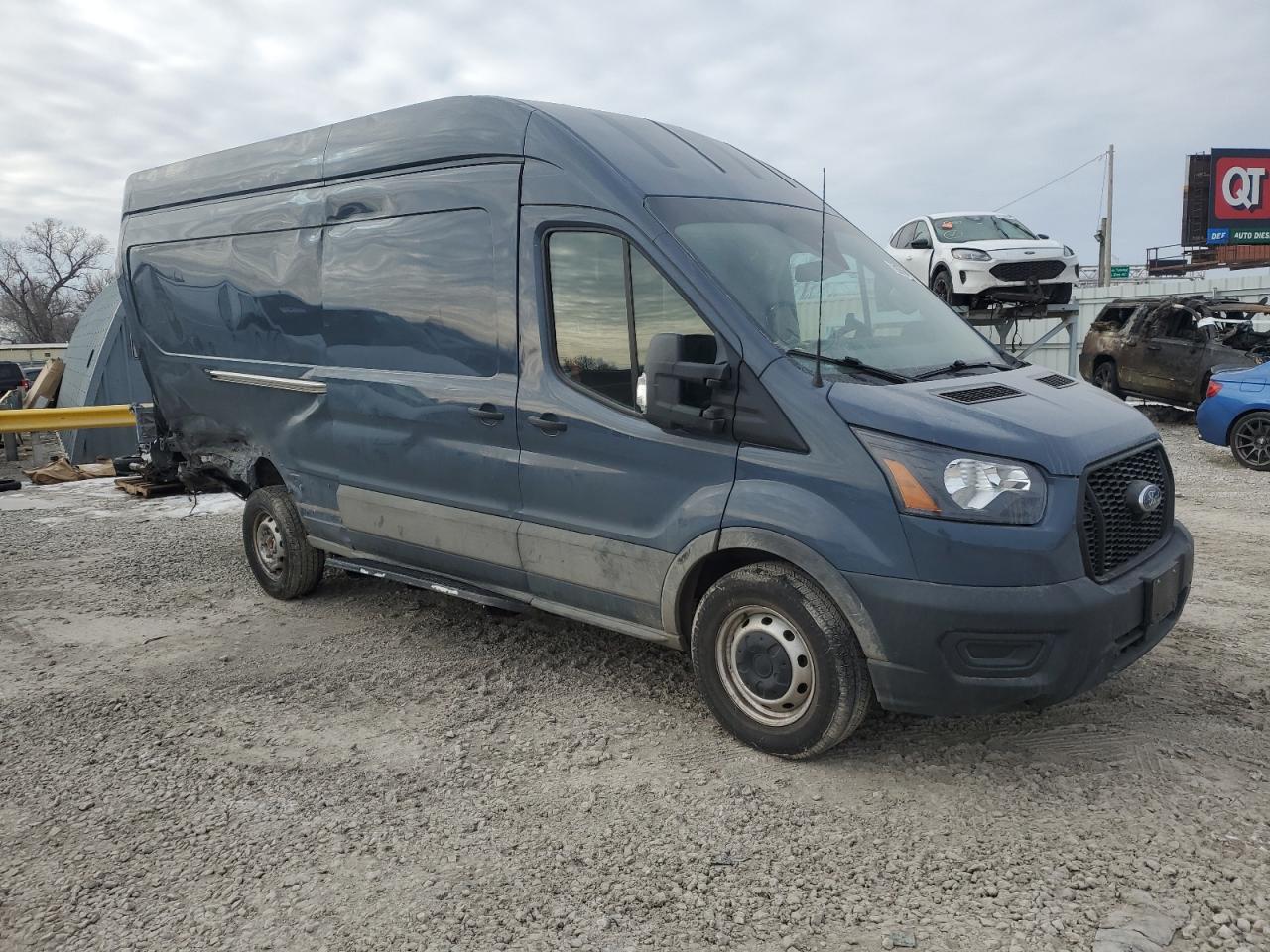2021 Ford Transit VIN 1FTBR3X81MKA59032 Copart auction photo, all over damage thumbnail 4