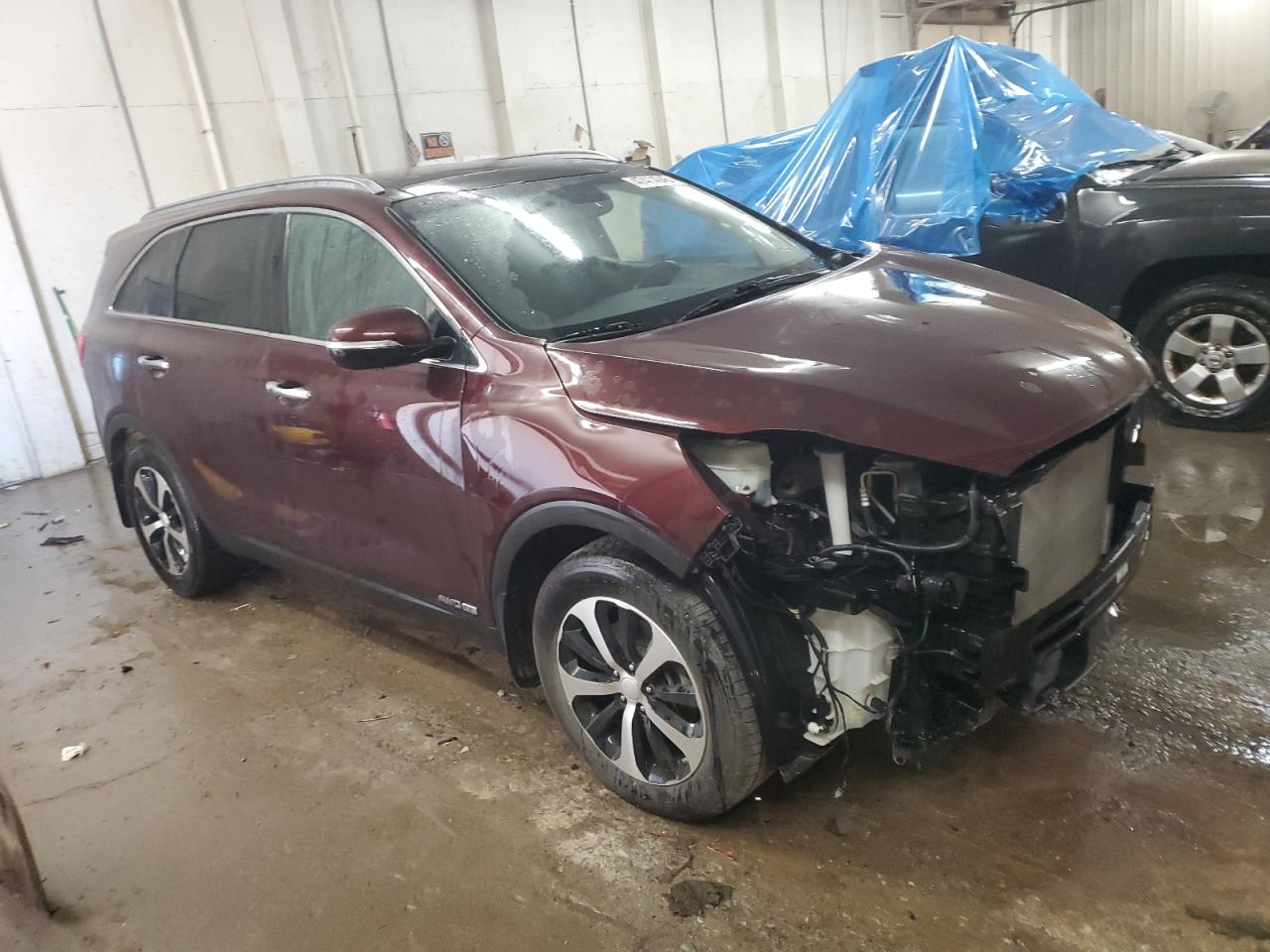 2016 KIA Sorento VIN 5XYPHDA54GG120266 Copart auction photo, front end / minor dent/scratches damage thumbnail 4