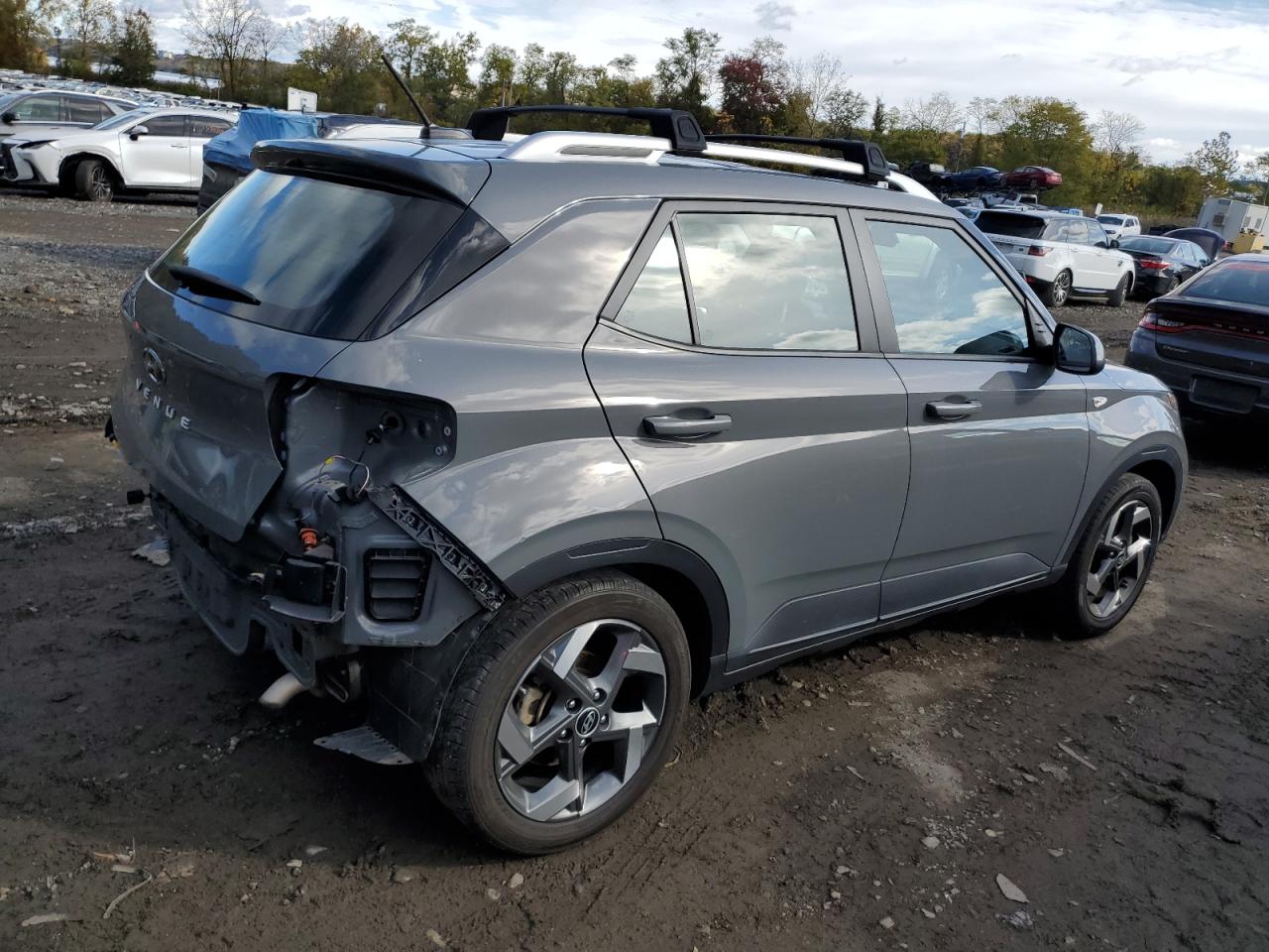 2023 Hyundai Venue VIN KMHRC8A38PU226727 Copart auction photo, rear end / side damage thumbnail 3