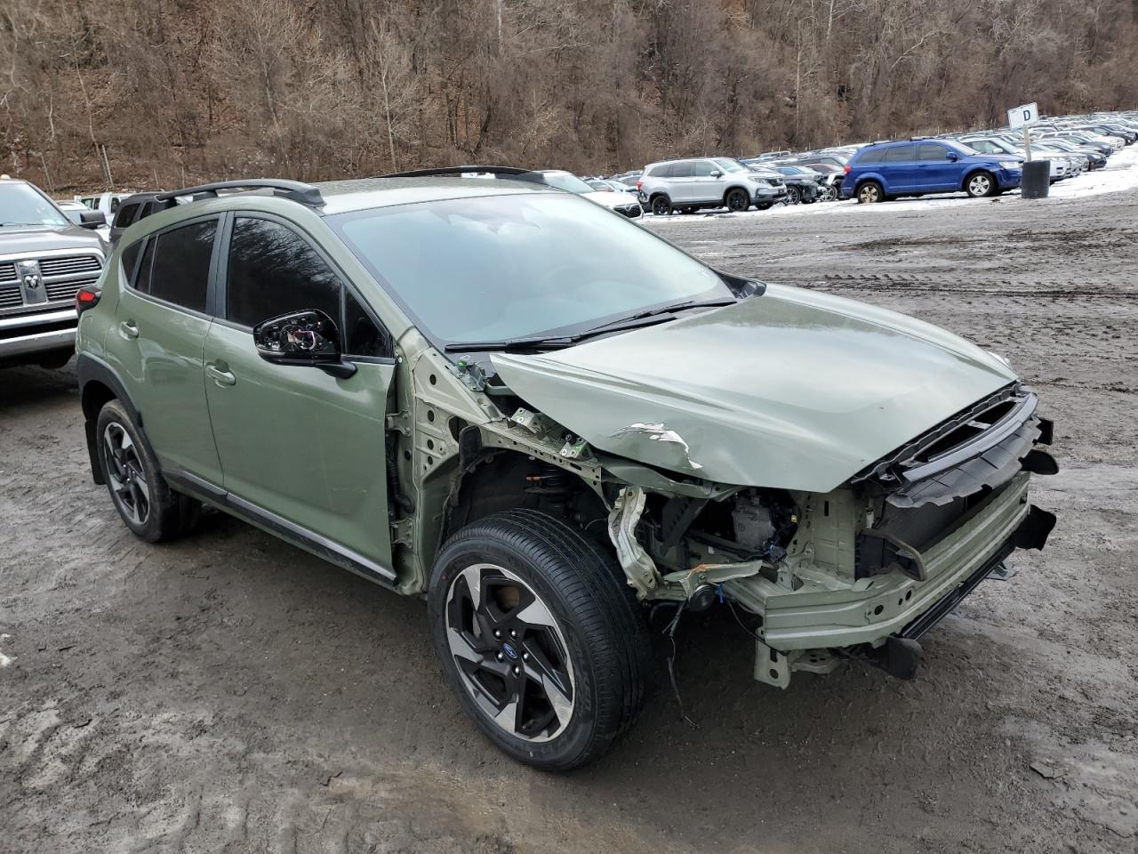 2024 Subaru XV VIN 4S4GUHL68R3706545 Copart auction photo, front end / side damage thumbnail 4