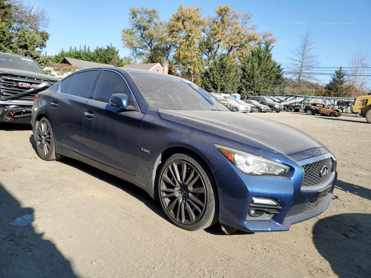 2016 Infiniti Q50 VIN JN1FV7ARXGM451945 Copart auction photo, side / minor dent/scratches damage thumbnail 4