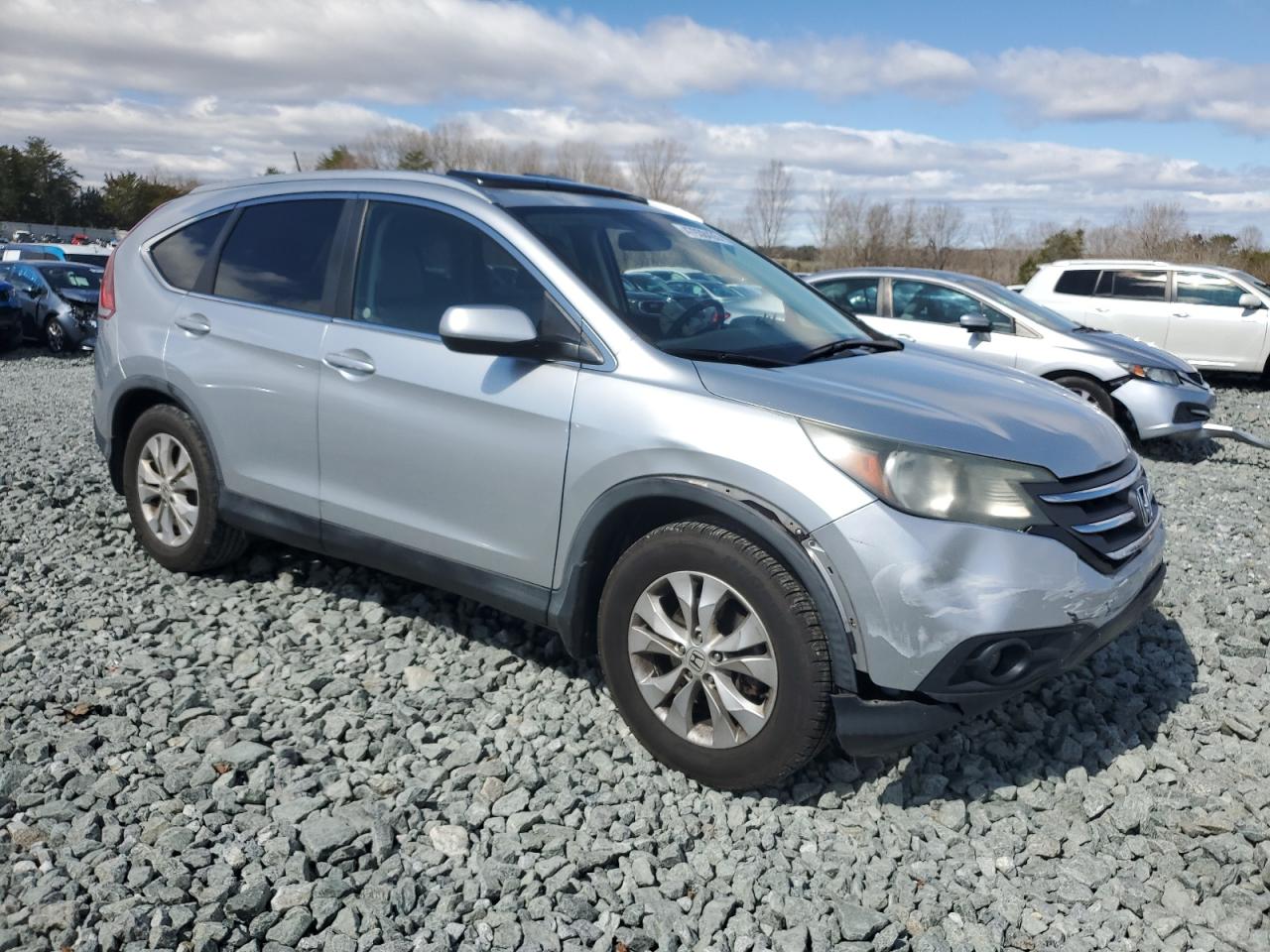 2013 Honda CR-V VIN 2HKRM3H73DH503478 Copart auction photo, front end / side damage thumbnail 4