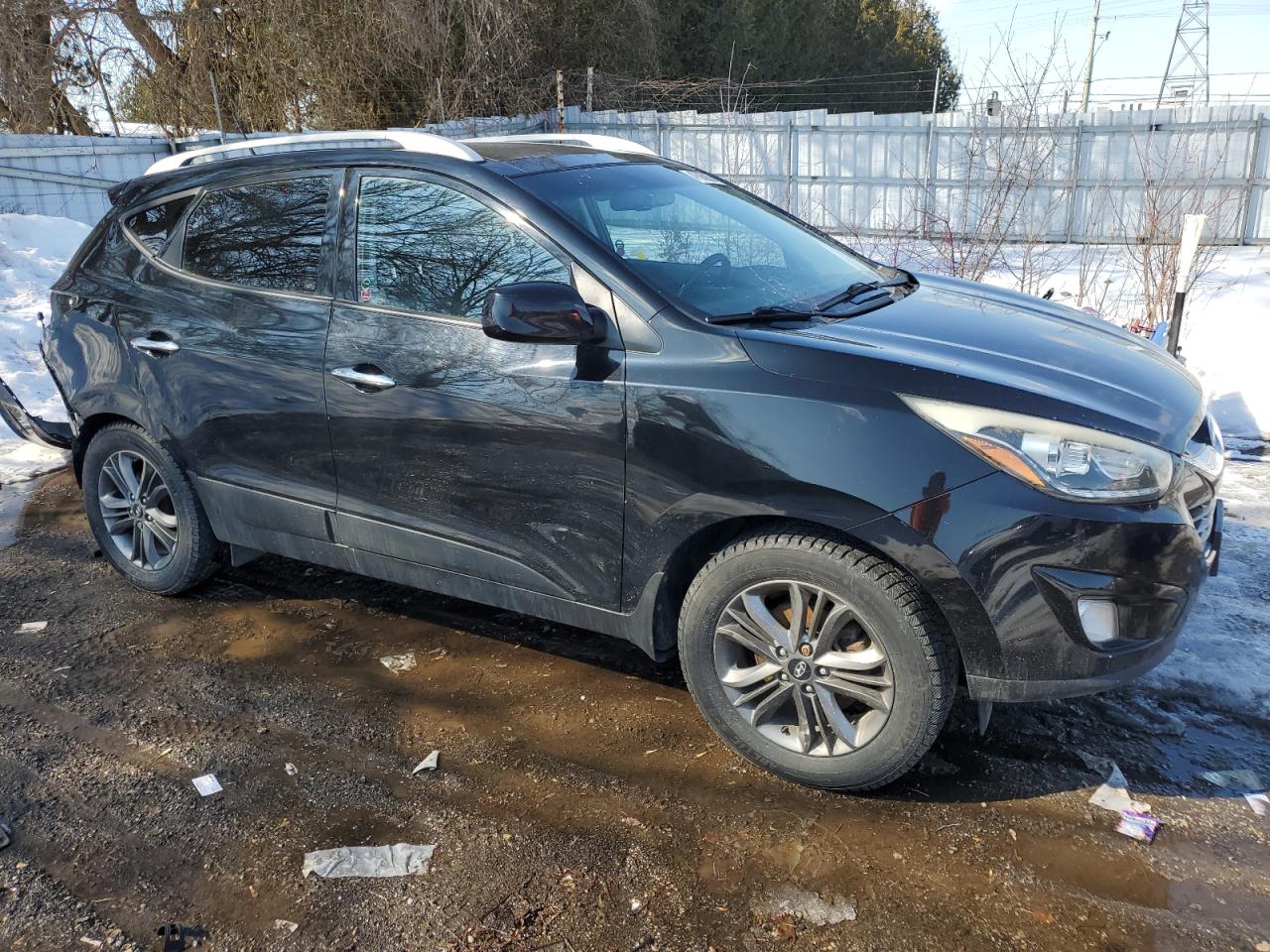 2014 Hyundai Tucson VIN KM8JU3AG1EU925274 Copart auction photo, rear end damage thumbnail 4