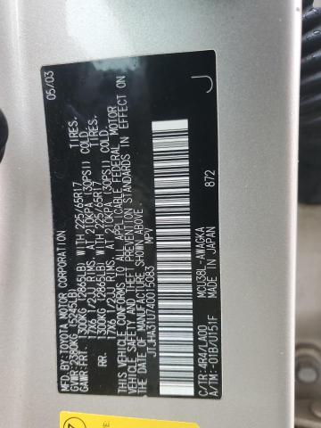 2004 Lexus RX VIN JTJHA31U740015083 Copart auction photo, front end damage thumbnail 13