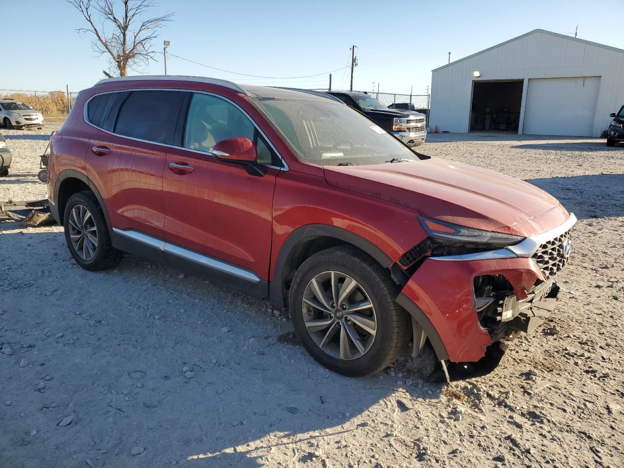 2019 Hyundai Santa Fe VIN 5NMS5CAD6KH068464 Copart auction photo, front end / minor dent/scratches damage thumbnail 4