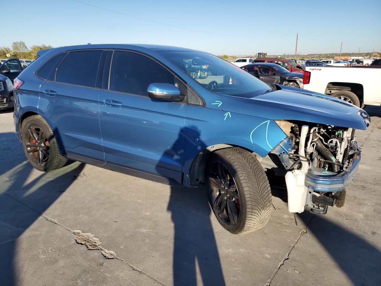 2019 Ford Edge VIN 2FMPK4AP9KBB87506 Copart auction photo, front end / minor dent/scratches damage thumbnail 4