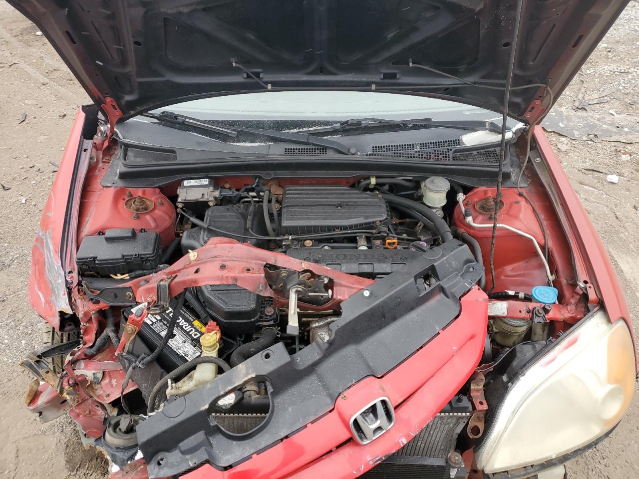 2001 Honda Civic VIN 1HGEM22561L106338 Copart auction photo, front end damage thumbnail 12