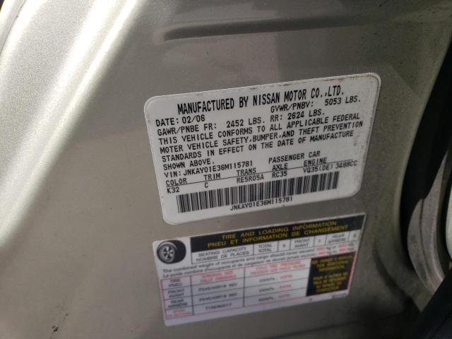 2006 Infiniti M VIN JNKAY01E36M115781 Copart auction photo, rear end damage thumbnail 12