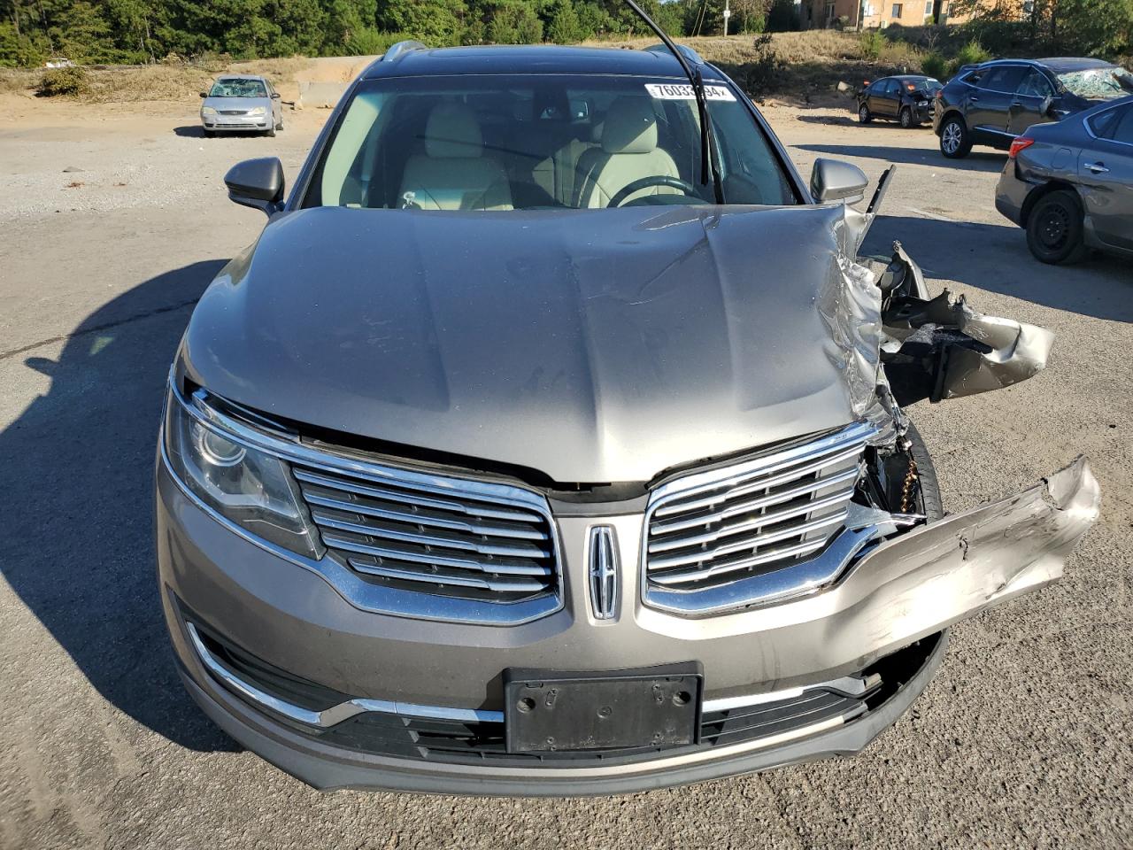 2016 Lincoln MKX VIN 2LMTJ8LRXGBL55642 Copart auction photo, front end damage thumbnail 5