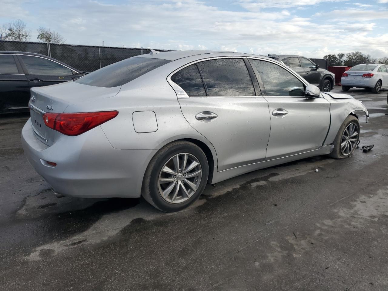 2017 Infiniti Q50 VIN JN1EV7AP4HM743926 Copart auction photo, front end / side damage thumbnail 3