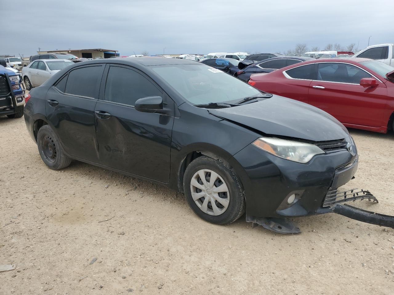 2016 Toyota Corolla VIN 5YFBURHE3GP520940 Copart auction photo, side / front end damage thumbnail 4