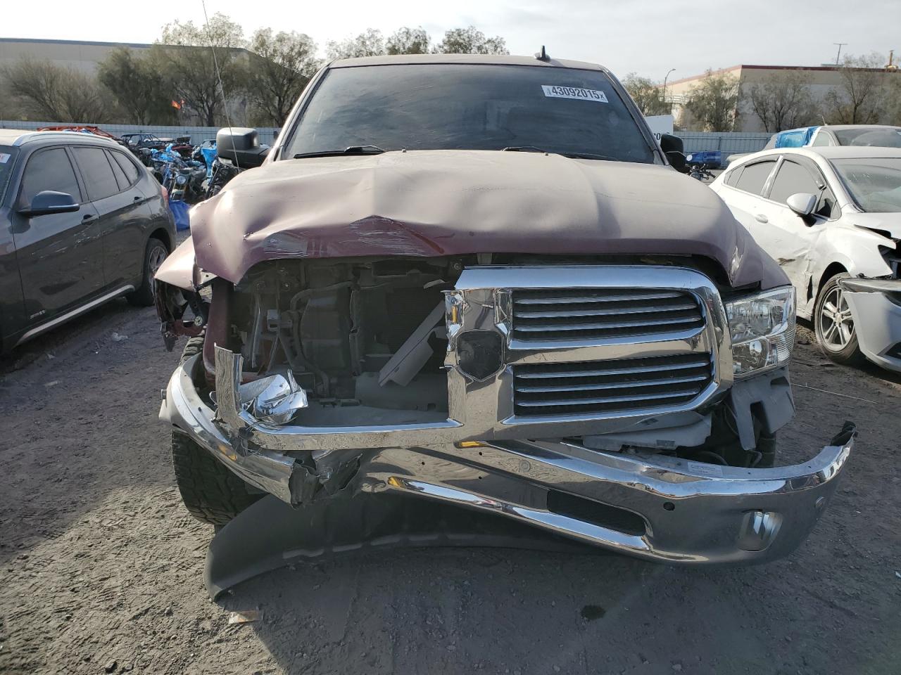 2018 RAM 1500 VIN 3C6RR6LT9JG171386 Copart auction photo, front end damage thumbnail 5