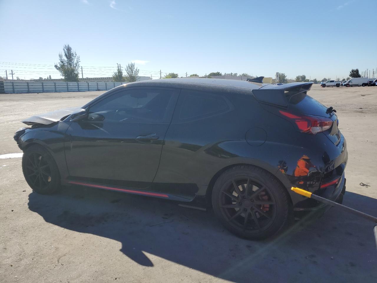 2020 Hyundai Veloster VIN KMHT36AH8LU007802 Copart auction photo, front end / rear end damage thumbnail 2