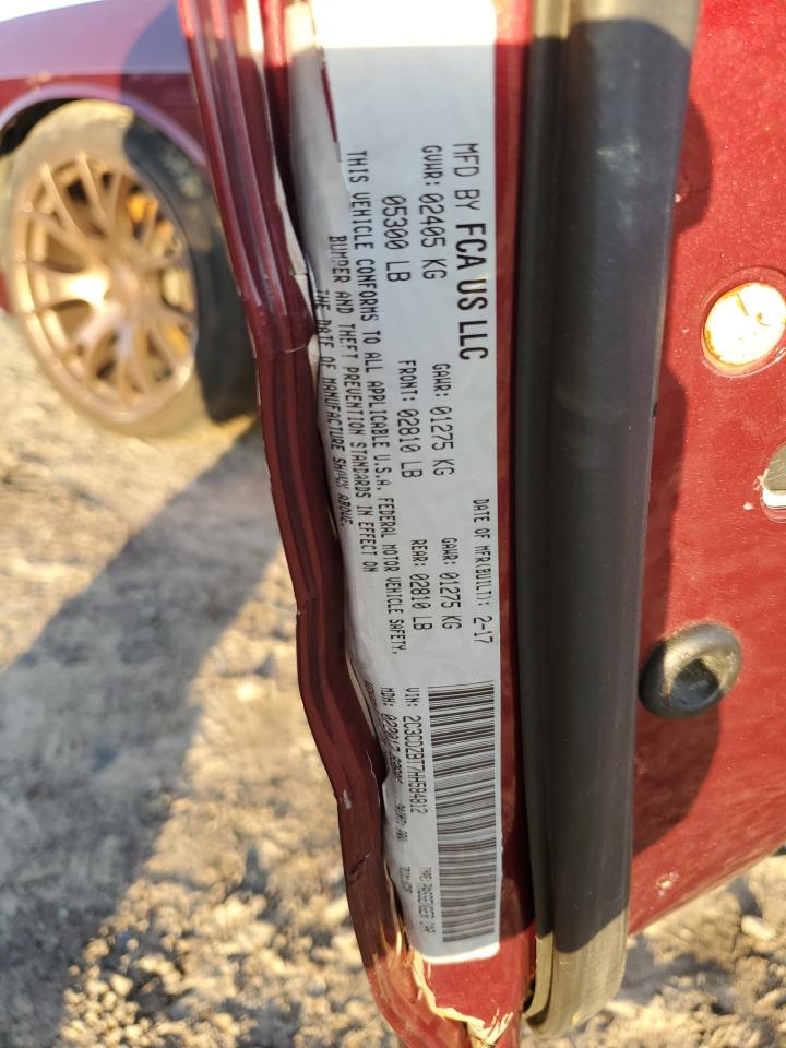 2017 Dodge Challenger VIN 2C3CDZBT7HH584812 Copart auction photo, side / rear end damage thumbnail 13
