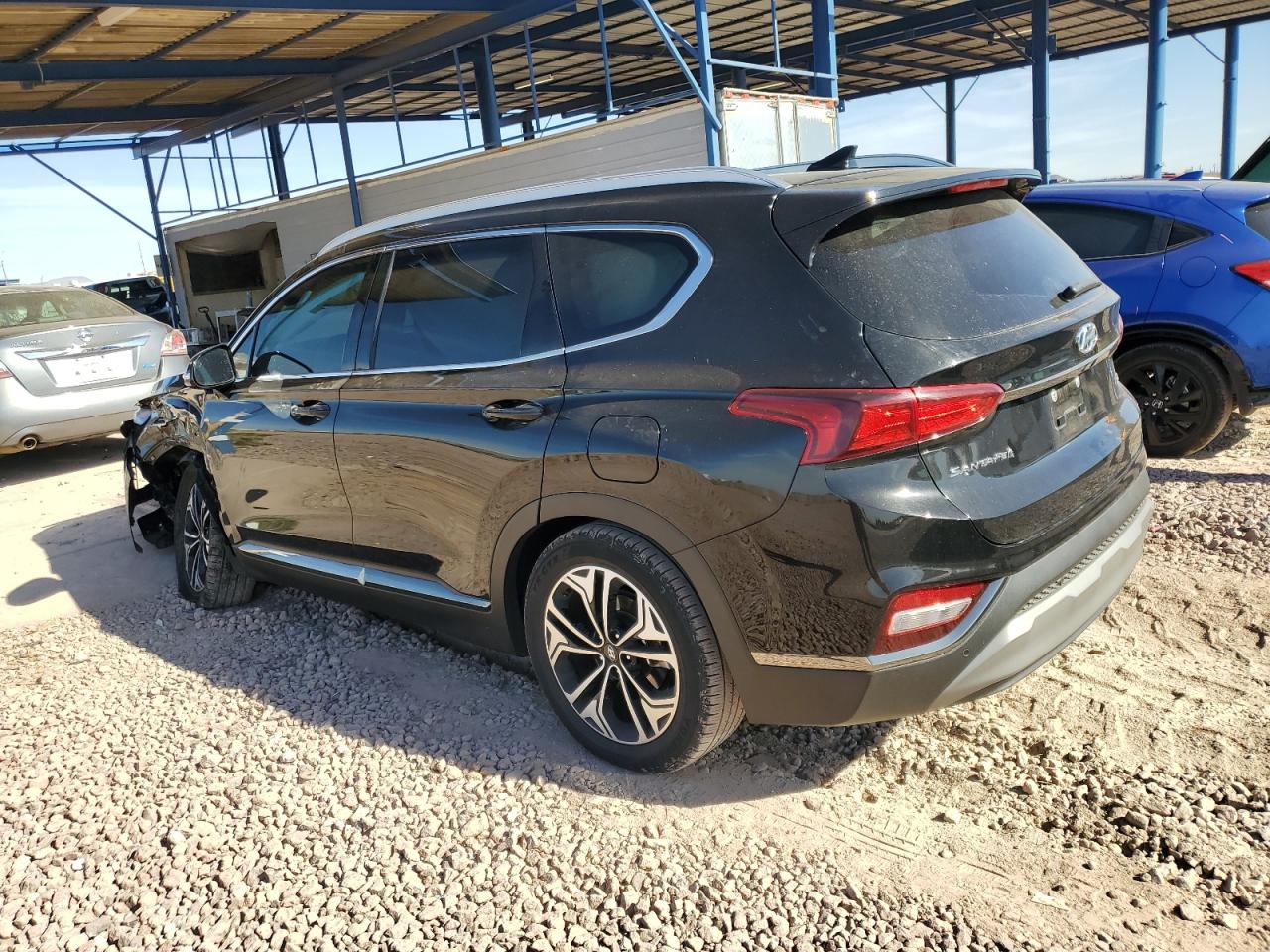2019 Hyundai Santa Fe VIN 5NMS53AA2KH037041 Copart auction photo, front end / side damage thumbnail 2
