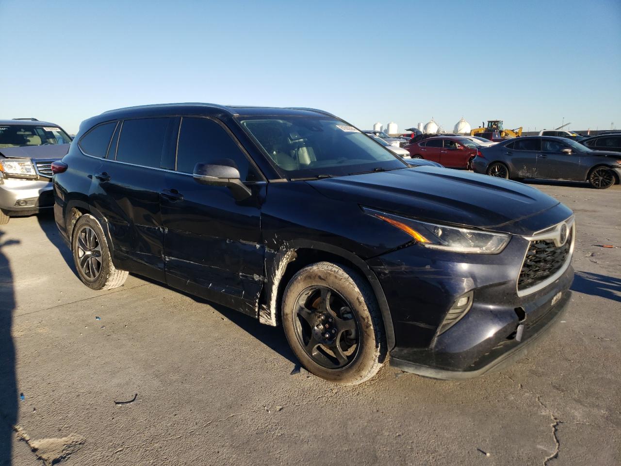 2021 Toyota Highlander VIN 5TDHZRAH7MS079784 Copart auction photo, side damage thumbnail 4
