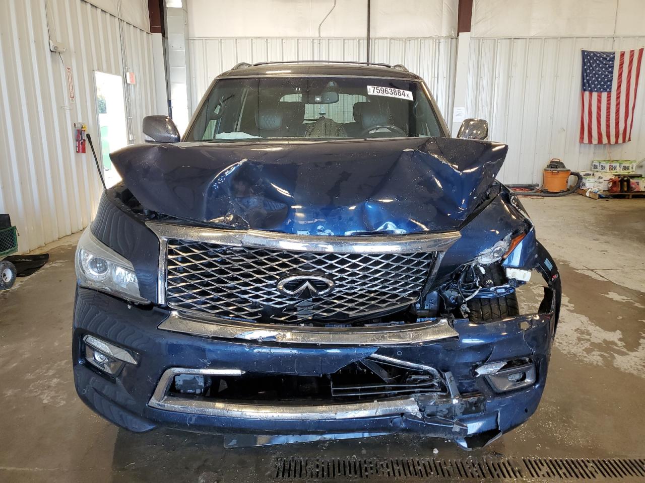 2016 Infiniti QX80 VIN JN8AZ2NE9G9120951 Copart auction photo, front end damage thumbnail 5