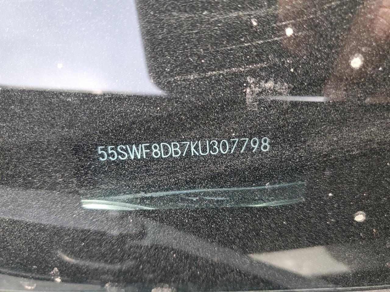 2019 Mercedes-Benz C-klasse VIN 55SWF8DB7KU307798 Copart auction photo, front end / side damage thumbnail 15