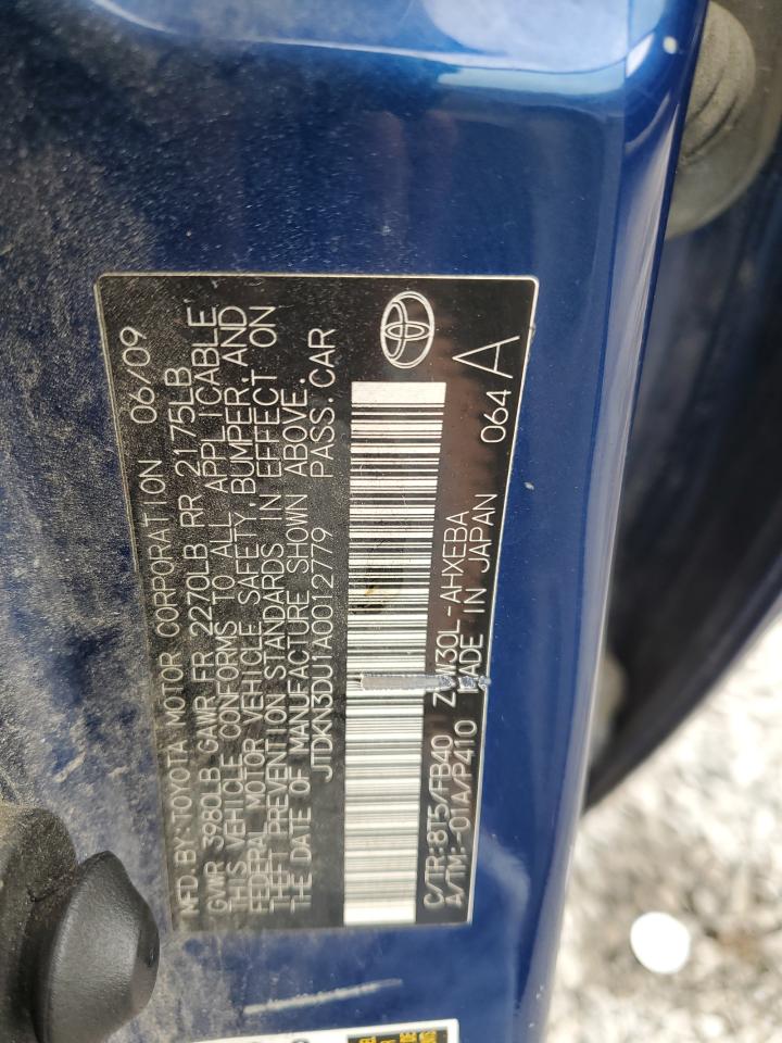 2010 Toyota Prius VIN JTDKN3DU1A0012779 Copart auction photo, all over / minor dent/scratches damage thumbnail 12