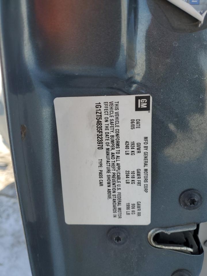 2005 Chevrolet Malibu VIN 1G1ZT54835F323970 Copart auction photo, all over damage thumbnail 12