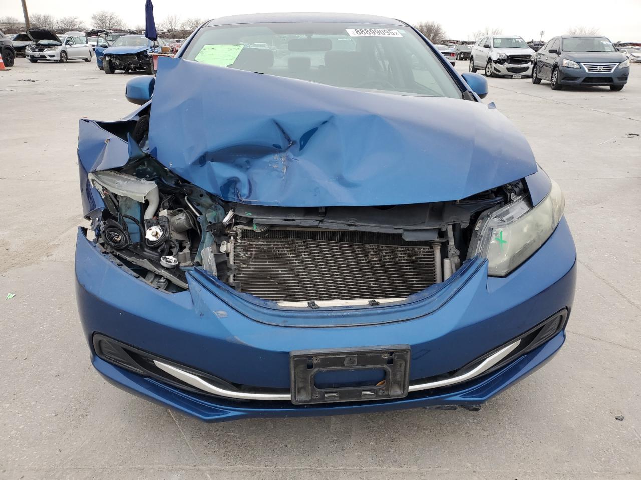 2013 Honda Civic VIN 19XFB2F59DE054462 Copart auction photo, front end damage thumbnail 5