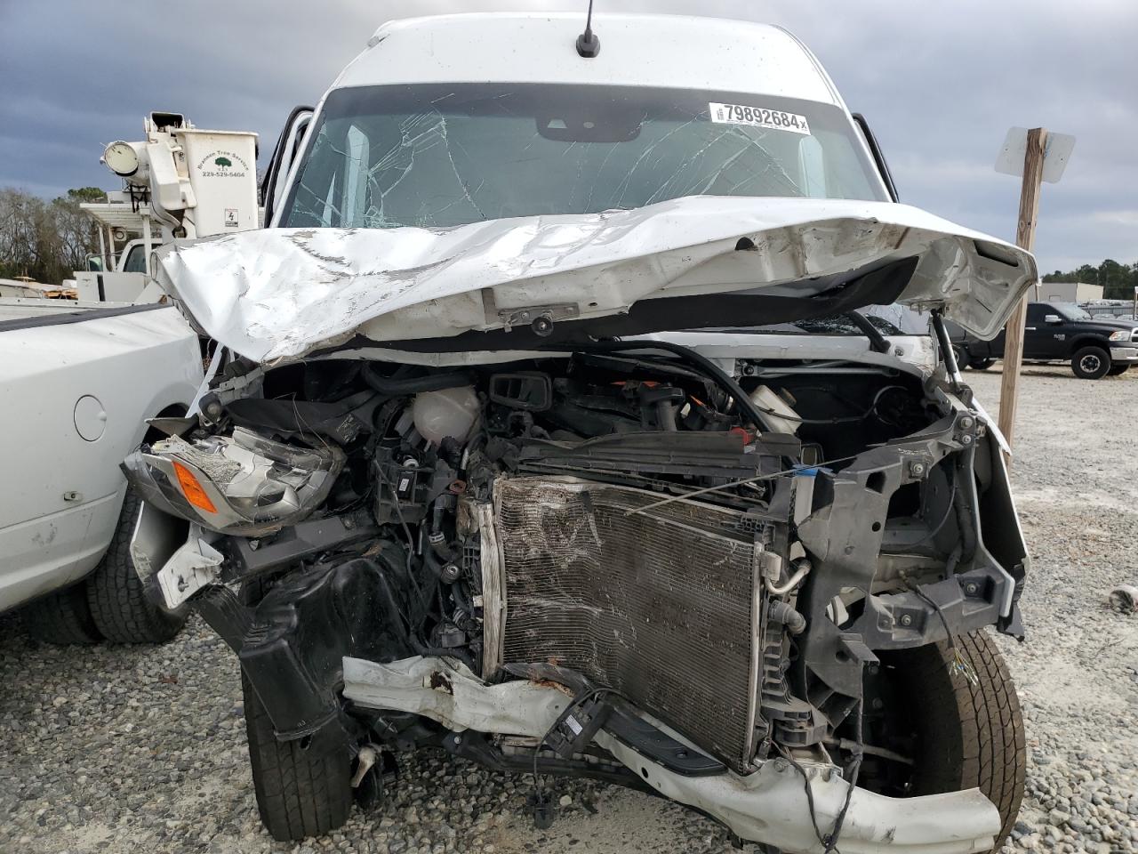 2023 Mercedes-Benz Sprinter VIN W1Y4NDHY4PT146510 Copart auction photo, front end / top/roof damage thumbnail 5