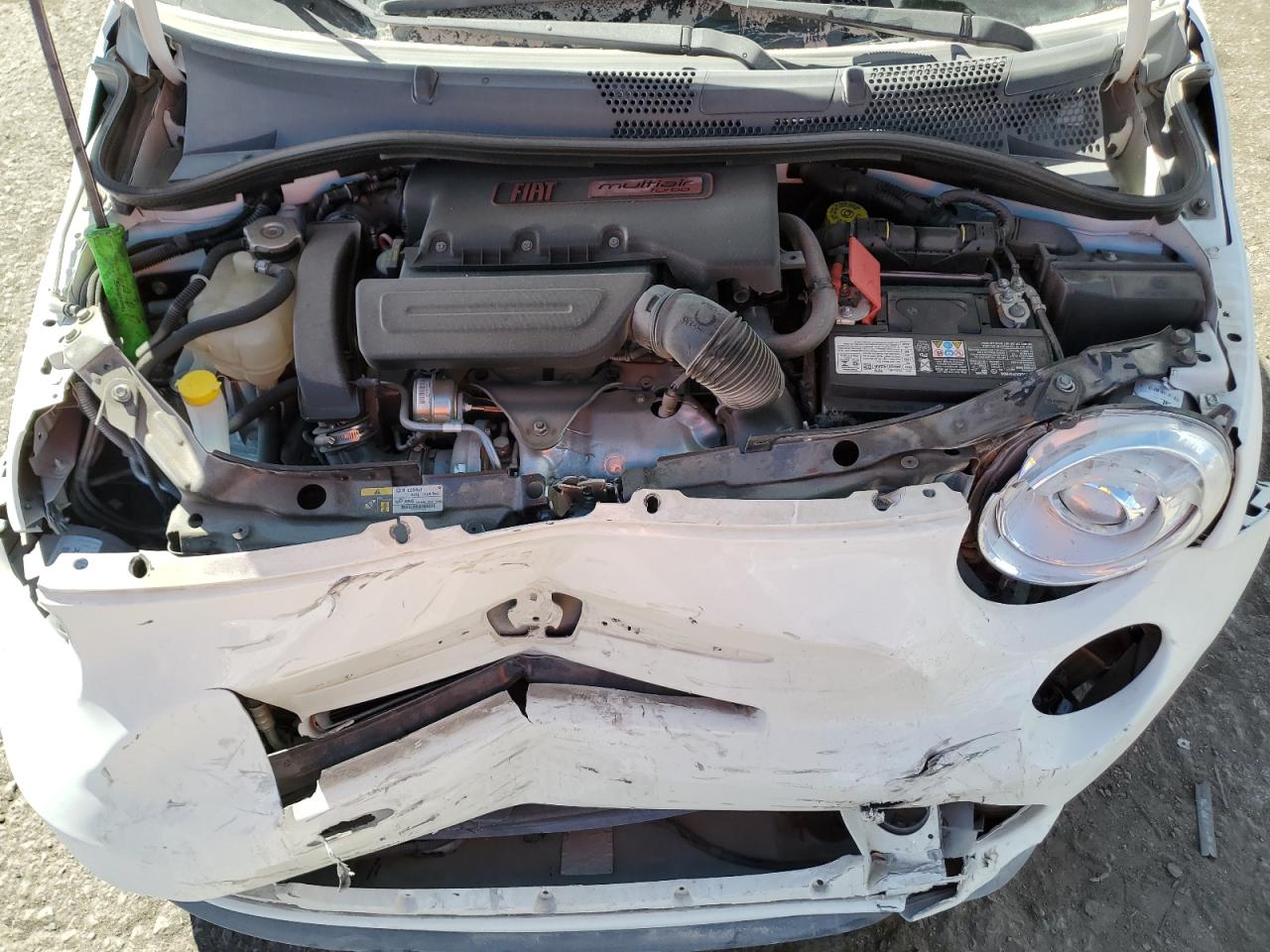 2018 Fiat 500 VIN 3C3CFFKH3JT465141 Copart auction photo, front end damage thumbnail 12