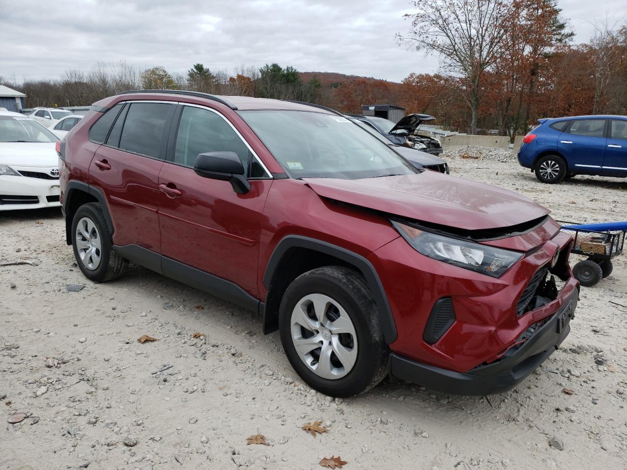 2021 Toyota RAV 4 VIN 2T3F1RFV0MW224594 Copart auction photo, front end / side damage thumbnail 4