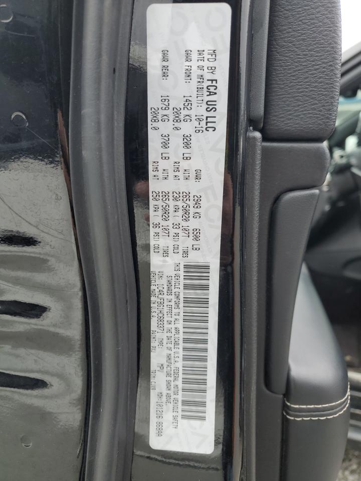 2017 Jeep Grand Cherokee VIN 1C4RJFBG1HC683371 Copart auction photo, front end damage thumbnail 13