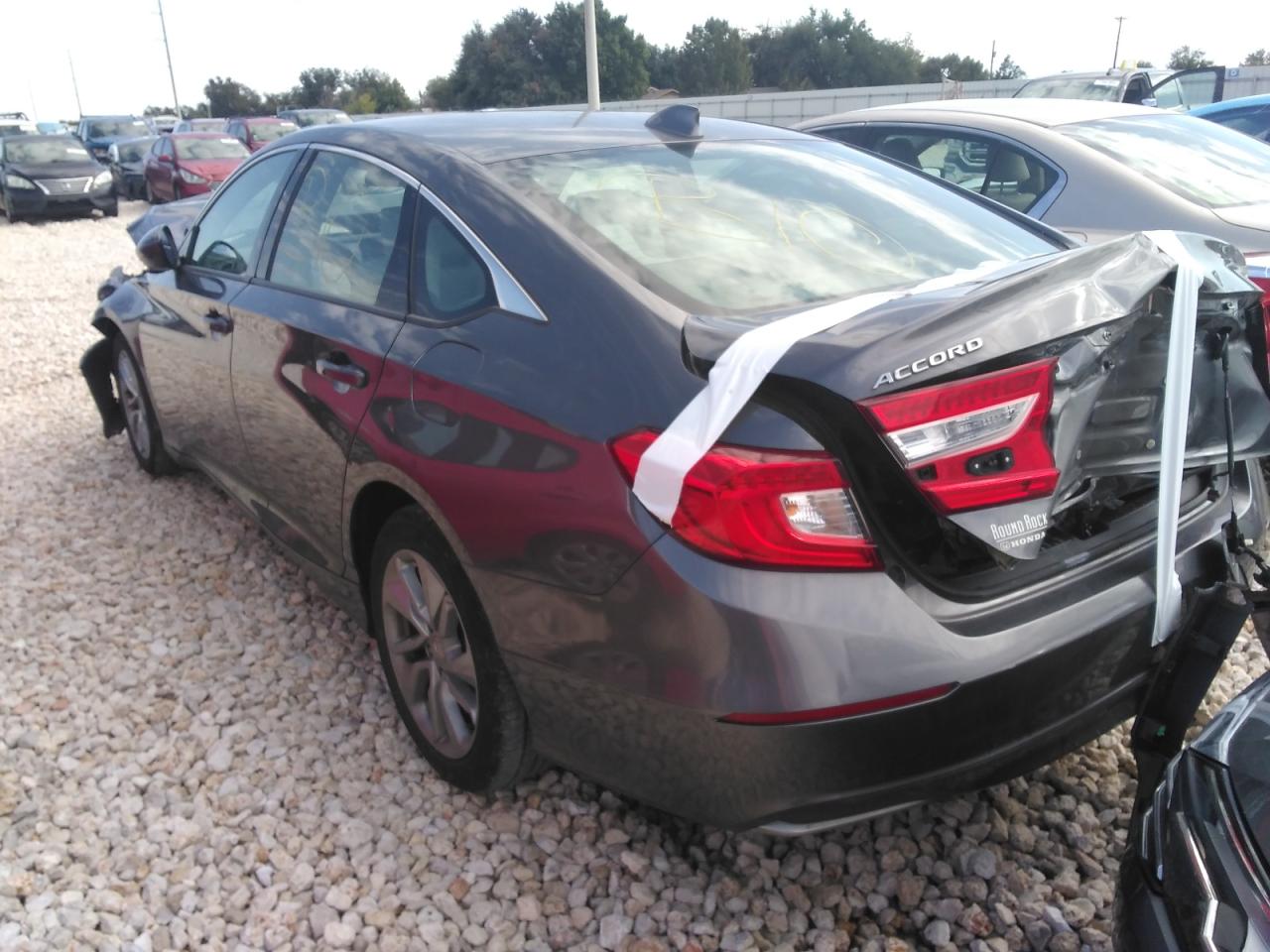 2019 Honda Accord VIN 1HGCV1F10KA046673 Copart auction photo, front end / rear end damage thumbnail 2