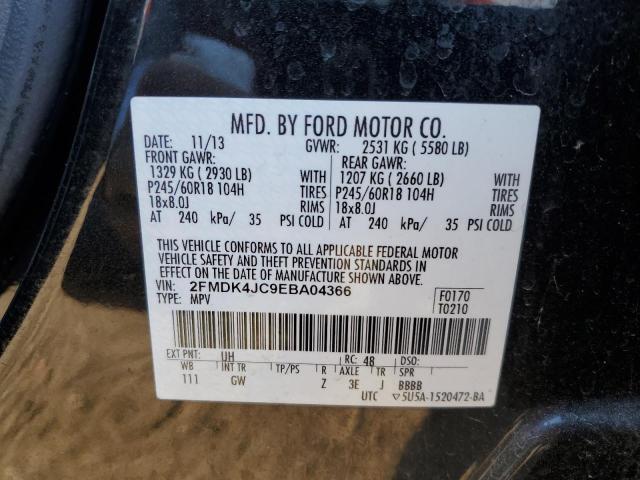 2014 Ford Edge VIN 2FMDK4JC9EBA04366 Copart auction photo, rear end damage thumbnail 12