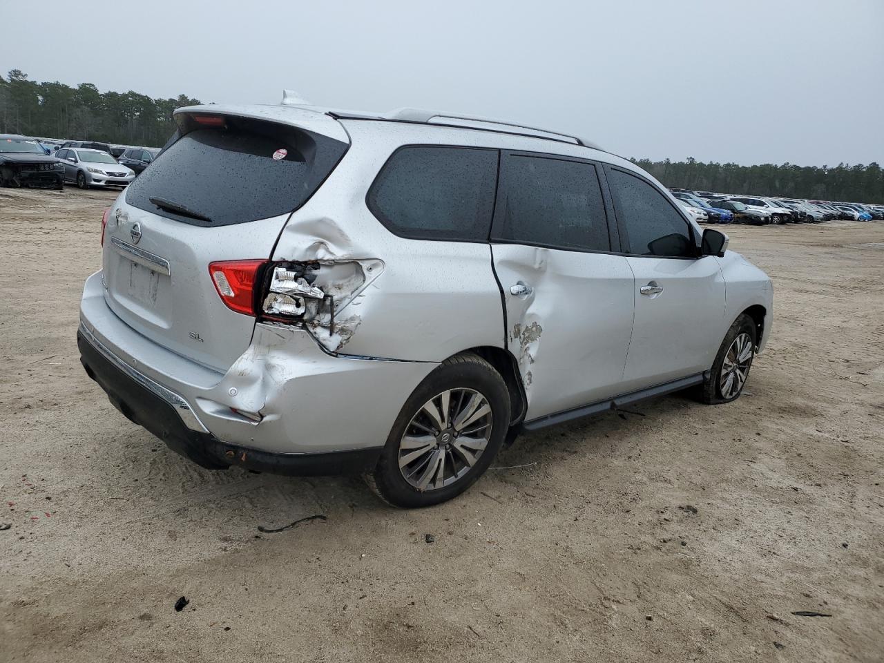 2019 Nissan Pathfinder VIN 5N1DR2MN4KC642601 Copart auction photo, front end / rear end damage thumbnail 3