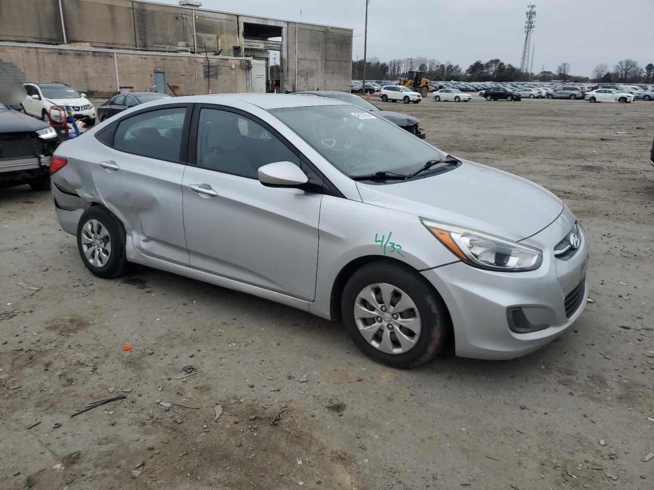 2016 Hyundai Accent VIN KMHCT4AE0GU031723 Copart auction photo, rear end / side damage thumbnail 4