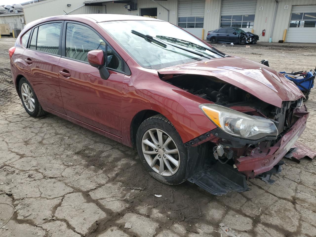 2014 Subaru Impreza VIN JF1GPAC64E8276986 Copart auction photo, front end / undercarriage damage thumbnail 4