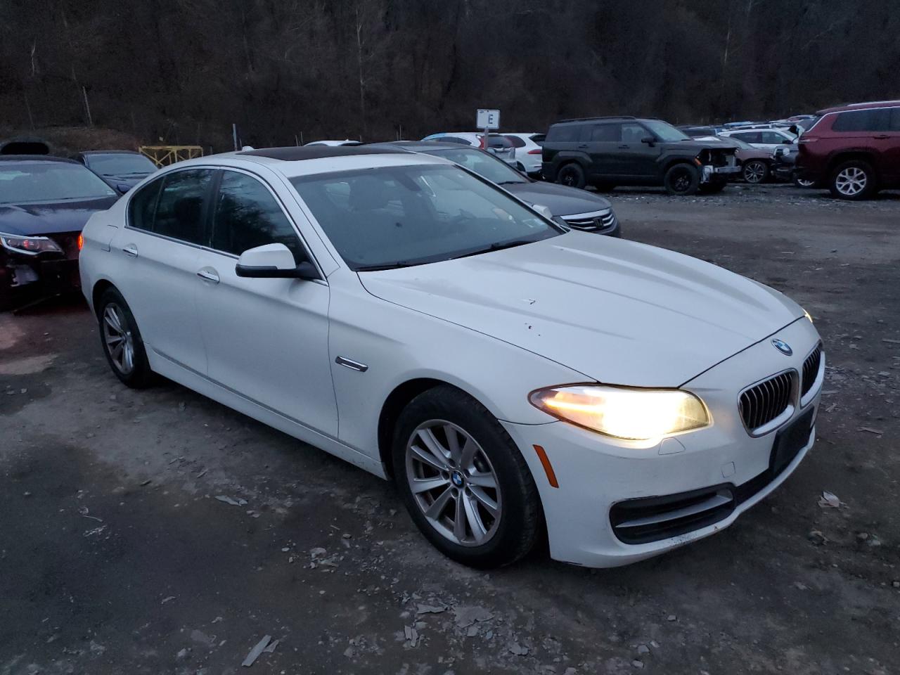 2014 BMW 5er VIN WBA5A7C50ED617494 Copart auction photo, minor dent/scratches damage thumbnail 4