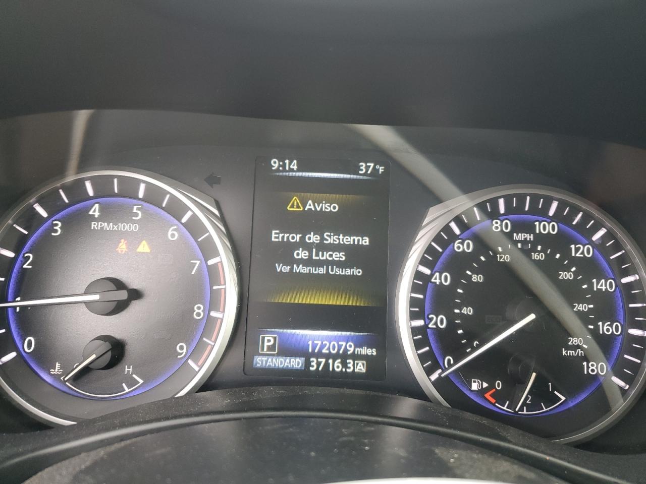 2016 Infiniti Q50 VIN JN1EV7AP3GM301976 Copart auction photo, front end damage thumbnail 9