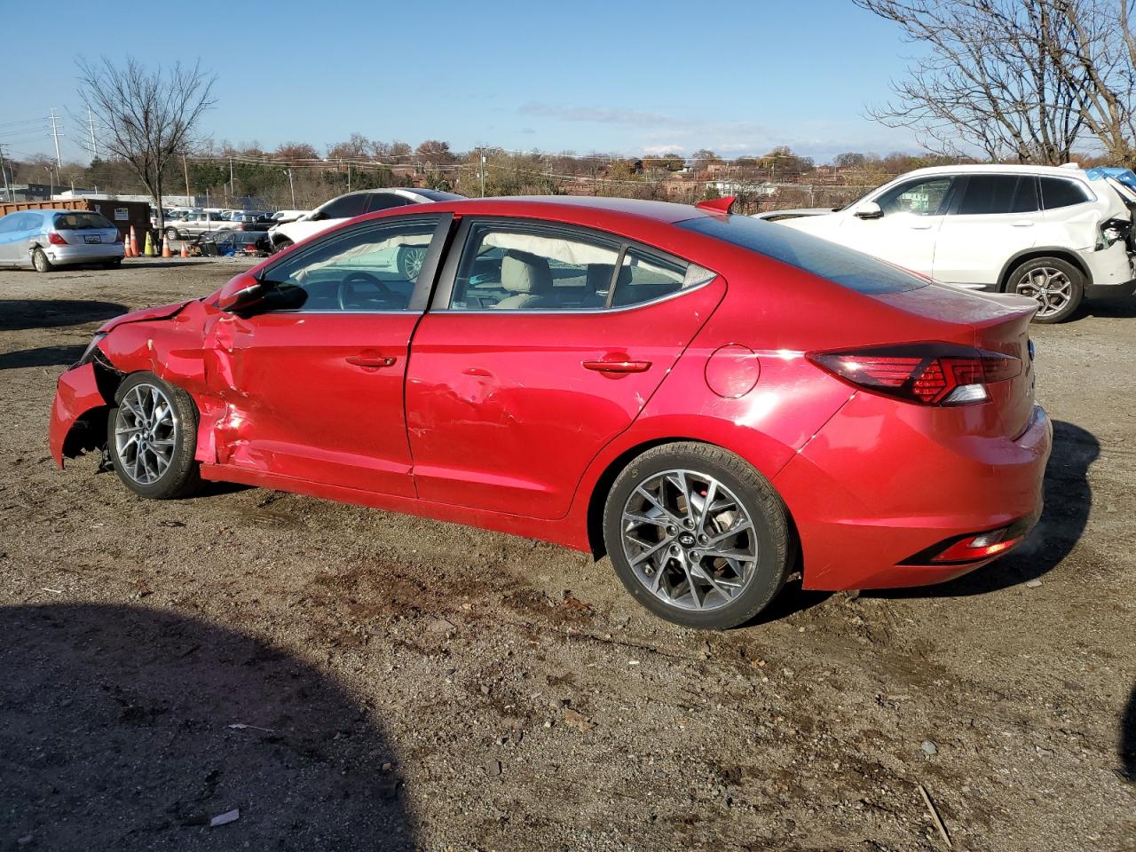 2020 Hyundai Elantra VIN 5NPD84LF1LH550042 Copart auction photo, front end / side damage thumbnail 2
