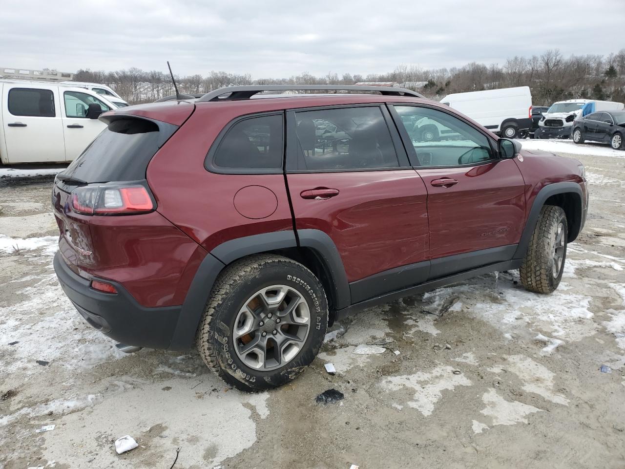 2019 Jeep Cherokee VIN 1C4PJMBX6KD311666 Copart auction photo, rear end / side damage thumbnail 3