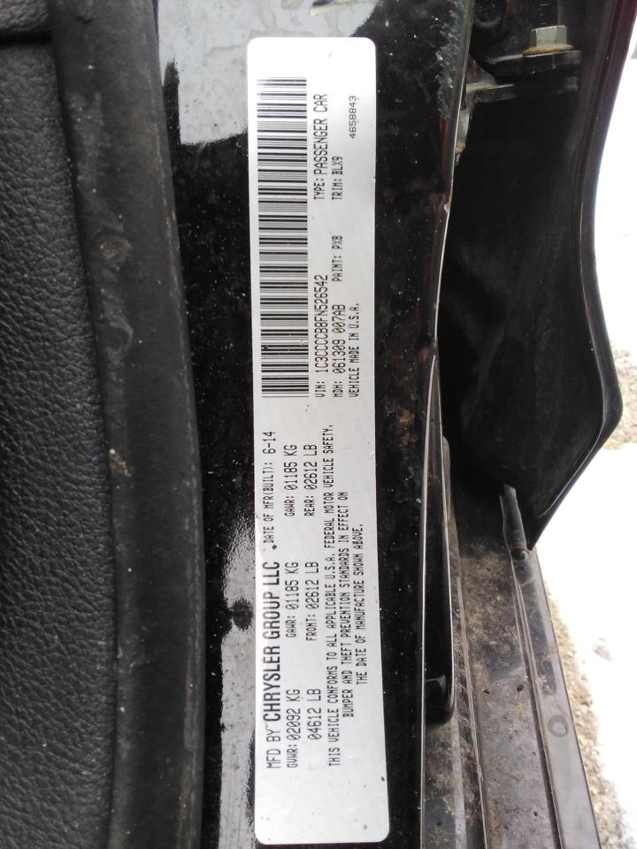 2015 Chrysler 200 VIN 1C3CCCCB8FN526542 Copart auction photo, burn damage thumbnail 12