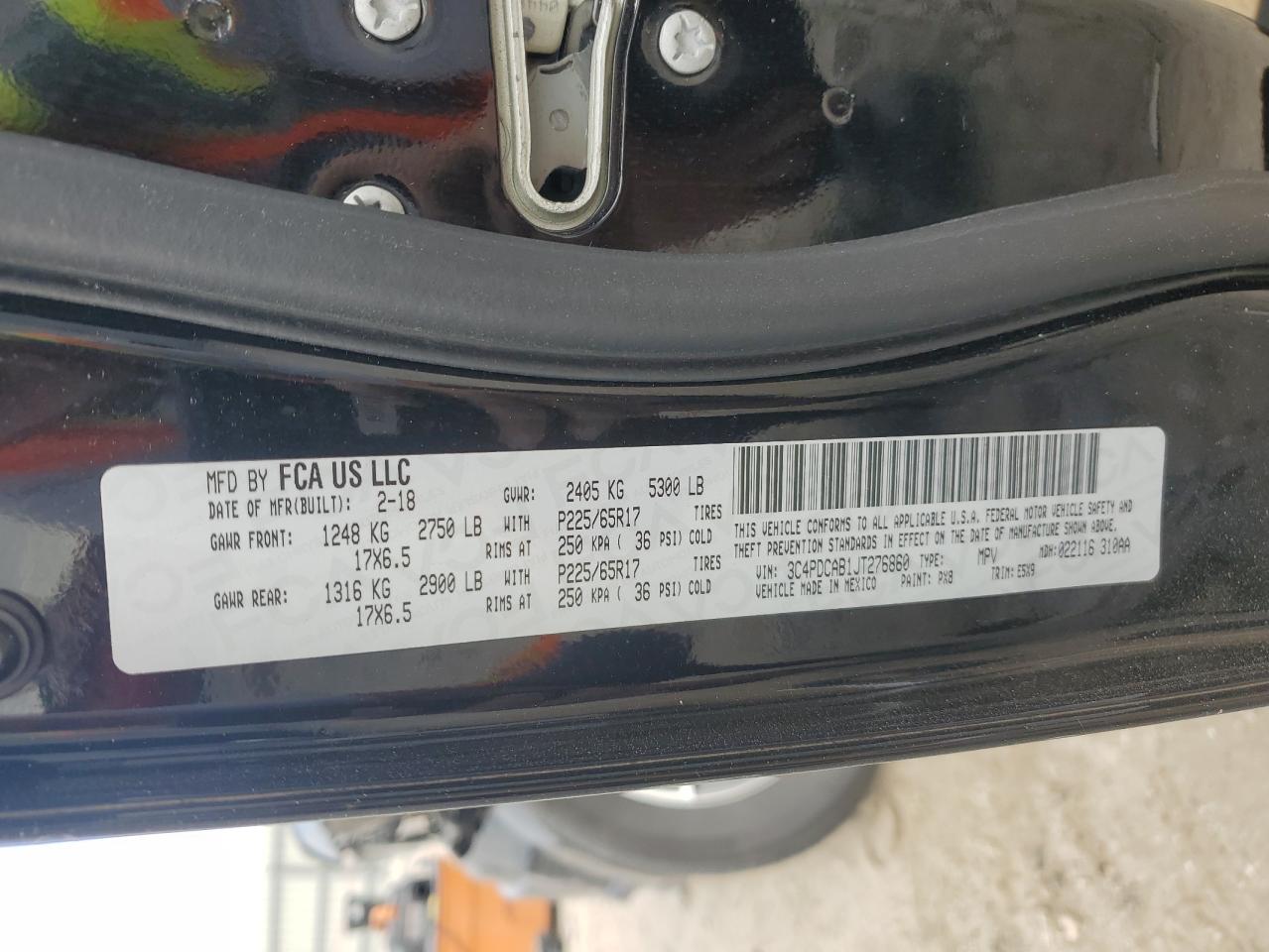 2018 Dodge Journey VIN 3C4PDCAB1JT276860 Copart auction photo, front end damage thumbnail 15