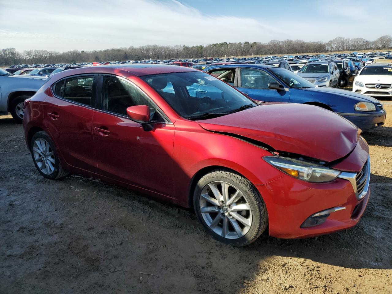 2017 Mazda 3 VIN JM1BN1M35H1111878 Copart auction photo, front end damage thumbnail 4