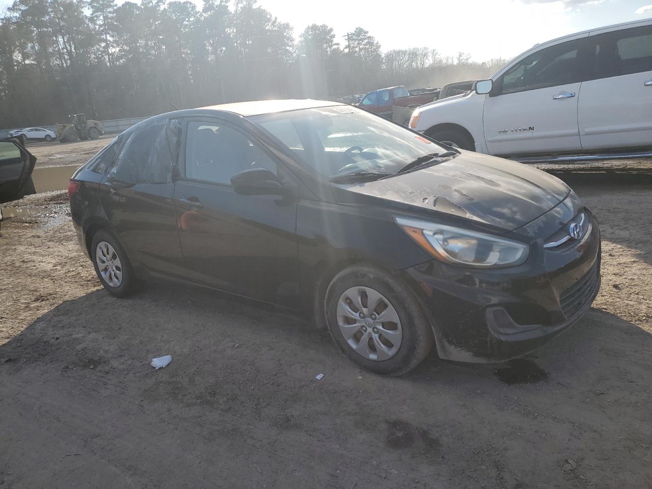 2016 Hyundai Accent VIN KMHCT4AE3GU125417 Copart auction photo, vandalism damage thumbnail 4