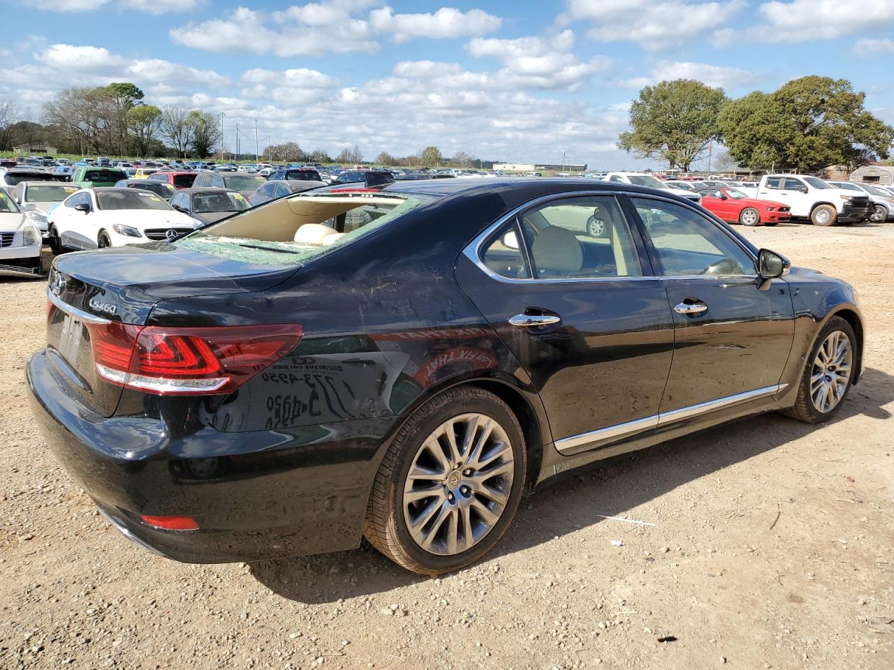 2015 Lexus LS VIN JTHBL5EF5F5136712 Copart auction photo, rear end damage thumbnail 3